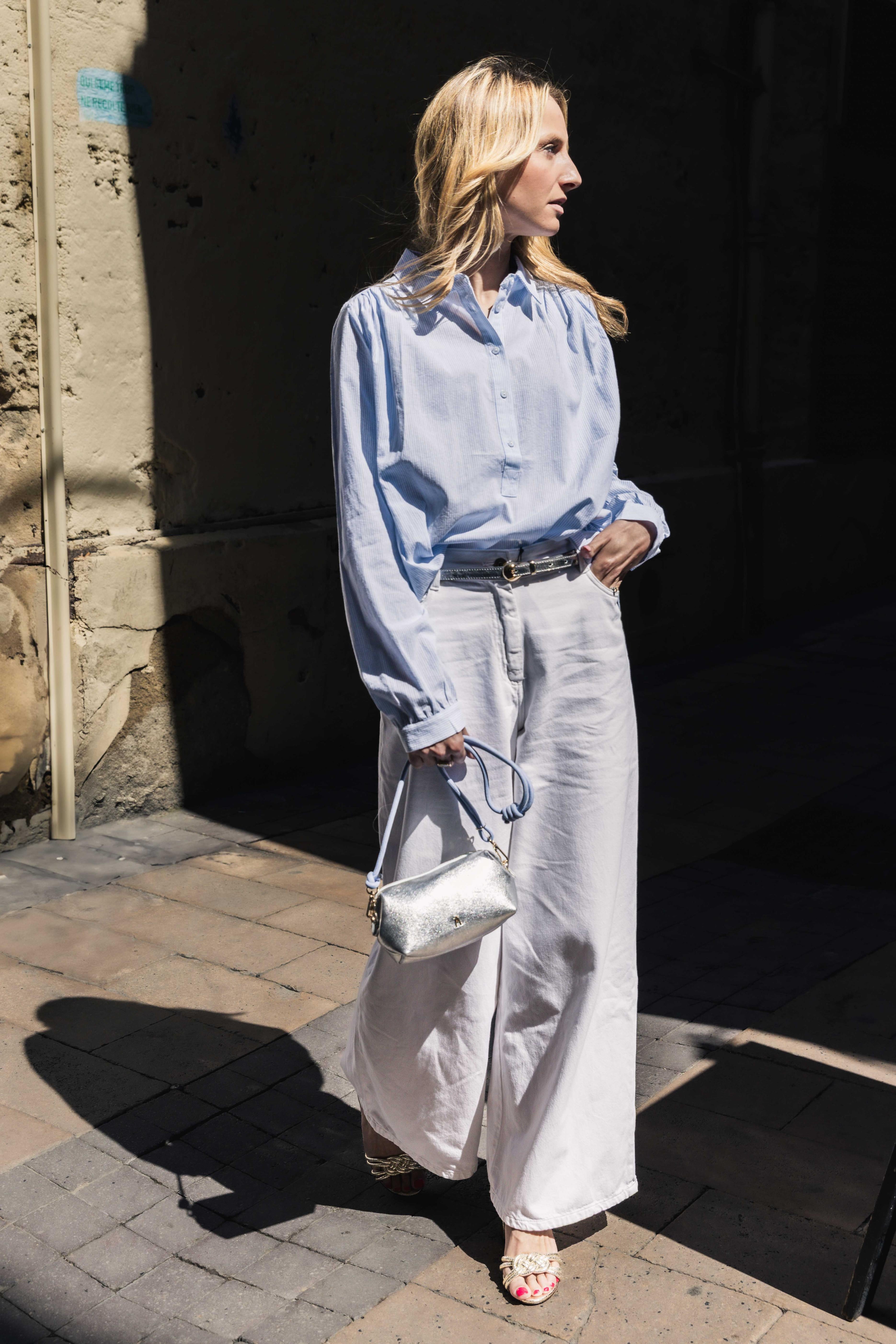 Sandale en cuir N° 191 Cuir Craquelé Or Blanc RIVECOUR