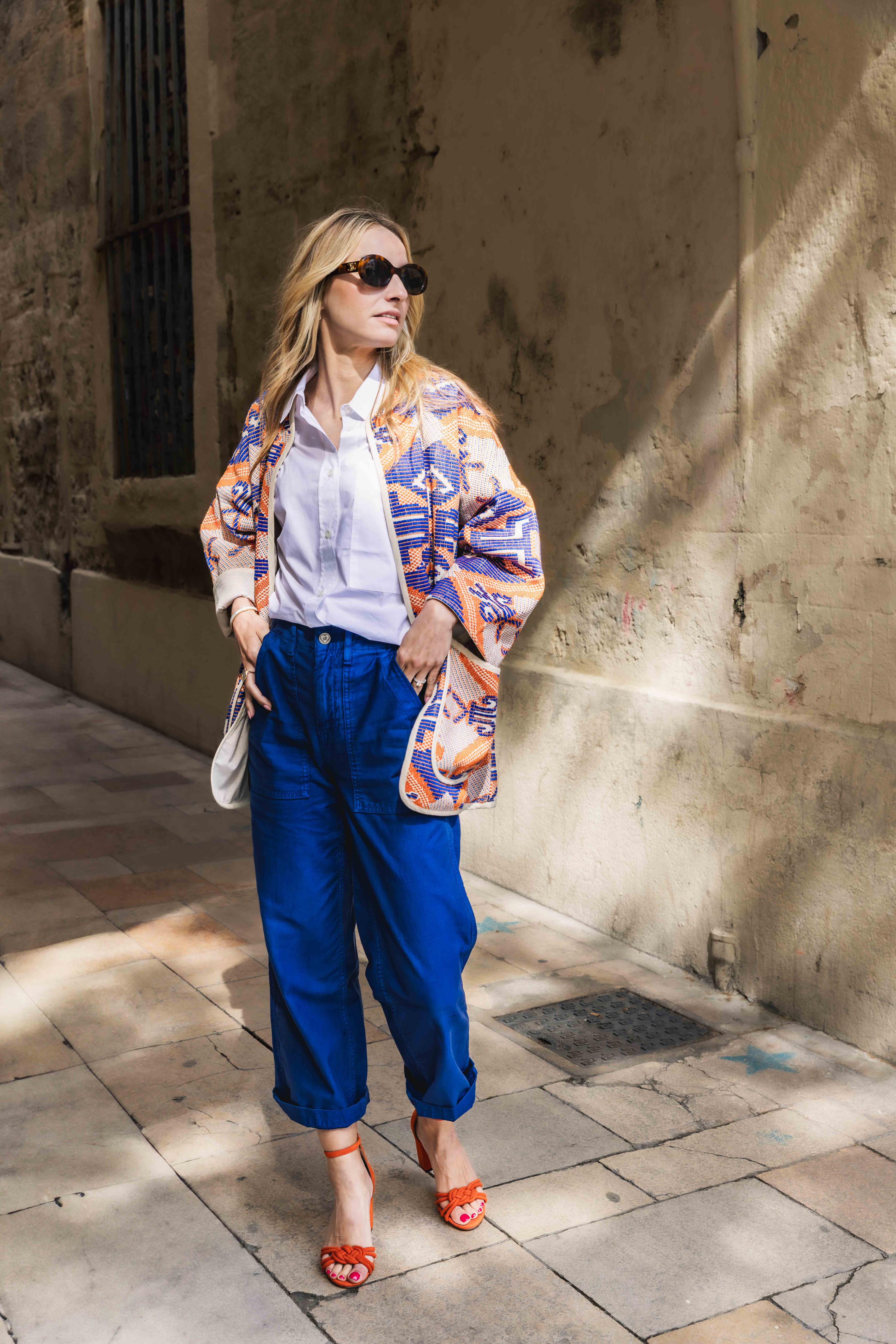 Sandale en cuir N° 191 Suède Orange RIVECOUR