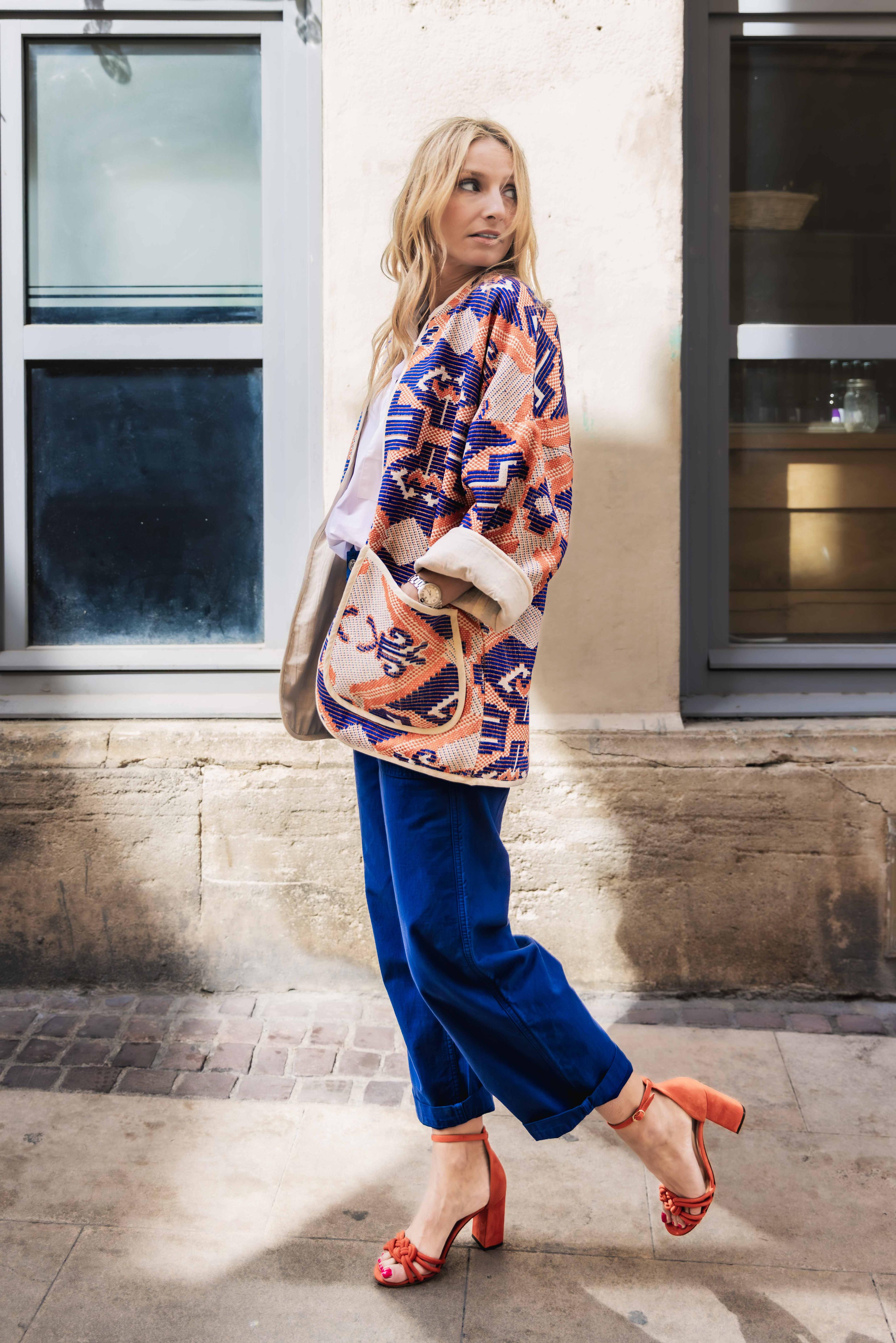 Sandale en cuir N° 191 Suède Orange RIVECOUR