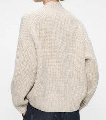 Cardigan Crème en Laine et coton ZENGGI W03-1008