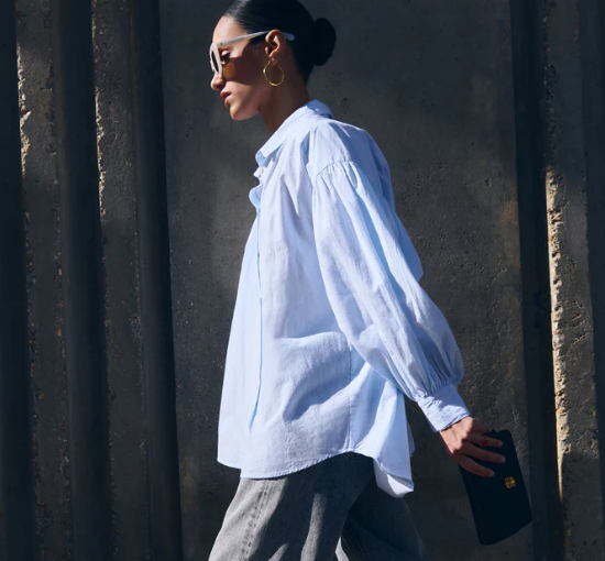 Chemise SARAH bleue claire BY BAR