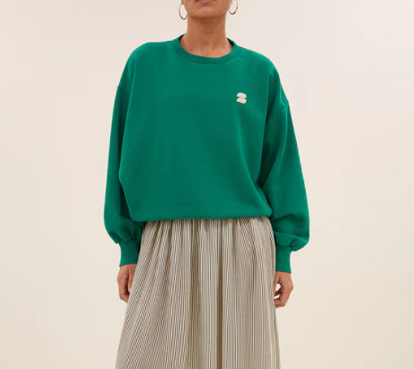 Sweat Lucky vert BIBI DICTIONARY BIG SWEATER BY BAR