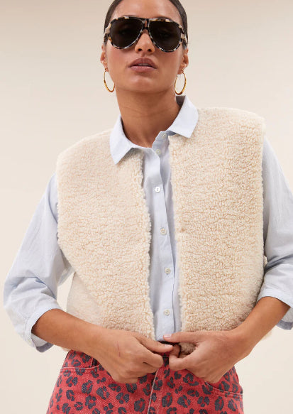 Gilet sans manches effet mouton WOLLY GILET BY BAR