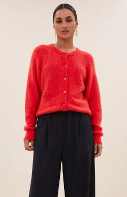 Cardigan rouge MEYA lipstick BY BAR