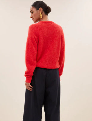 Cardigan rouge MEYA lipstick BY BAR