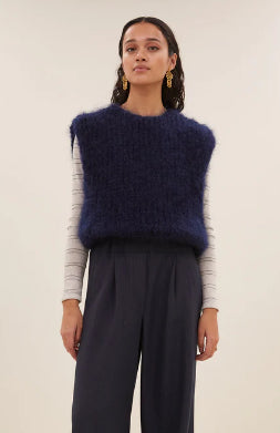 Pull sans manches bleu foncé JAMES SPENCER BY BAR