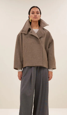 Manteau marron Rika Coat BY BAR
