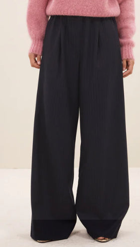 Pantalon bleu à fines rayures Benji Pinstripe Pants BY BAR