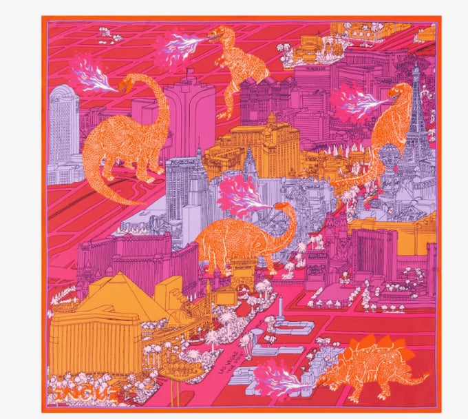 Carré 65 x 65 VEGAS Rouge Inoui Editions Dernier !