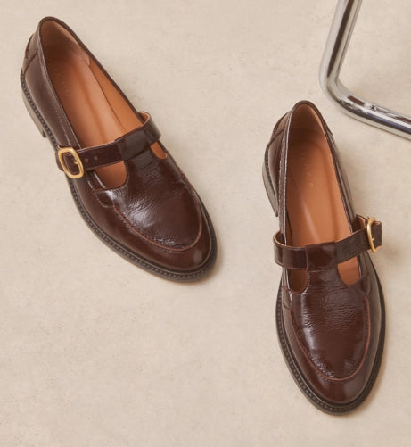 Méduse N° 84 Cuir vernis Marron RIVECOUR