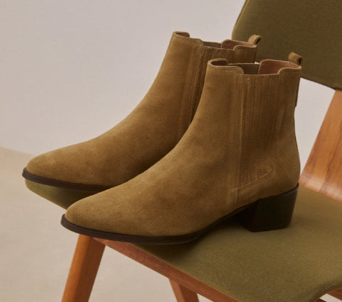 Bottines N°408 Suède Ecorce RIVECOUR