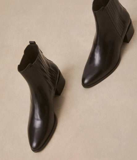 Bottines N°408 Cuir Noir RIVECOUR