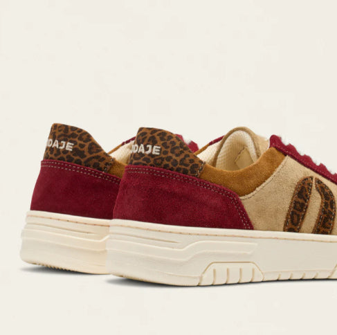Baskets NORA Bordeaux Camel Beige ODAJE (ancien M MOUSTACHE)