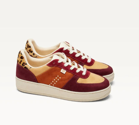 Basket MAXENCE Bordeaux Beige ODAJE (ancien M MOUSTACHE)