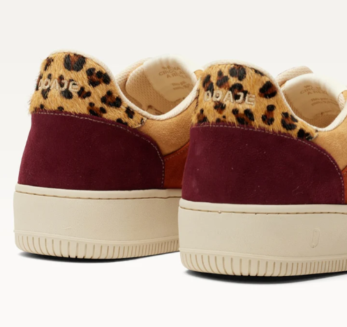 Basket MAXENCE Bordeaux Beige ODAJE (ancien M MOUSTACHE)