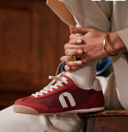 Basket RIYA Rouge Ecru ODAJE (ancien M MOUSTACHE)