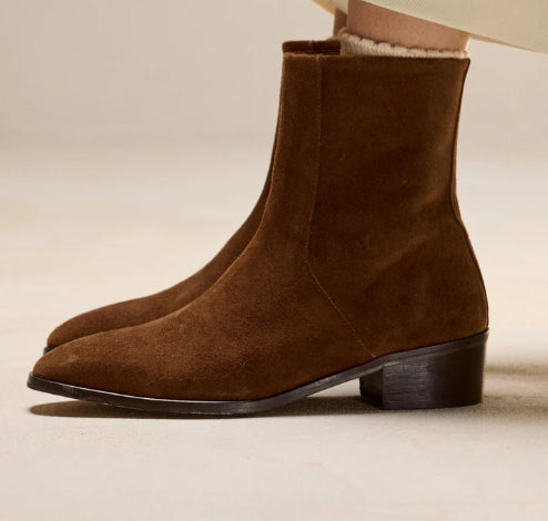 Bottines Sybille suède Marron ODAJE ex M MOUSTACHE