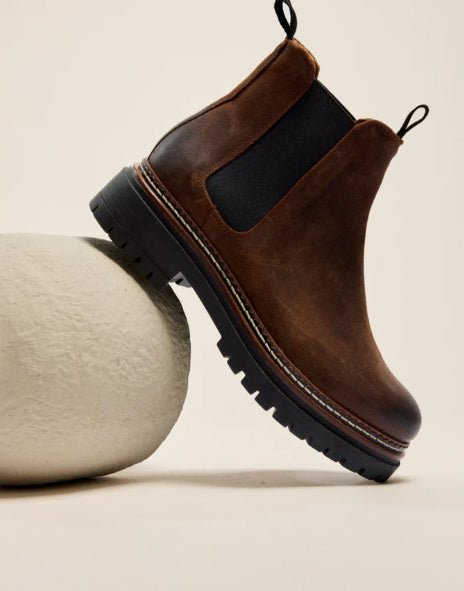 Bottine Pernille en cuir Marron ODAJE (ancien M MOUSTACHE)