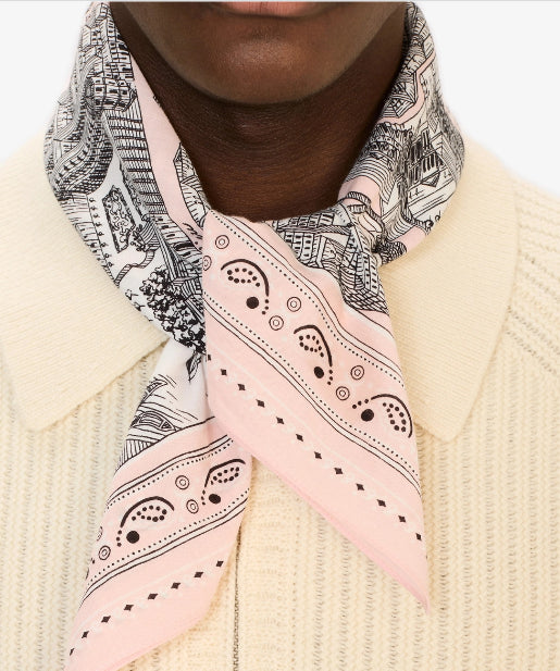 Carre 65 x 65 LOUVRE Rose Inoui Editions Dernier !