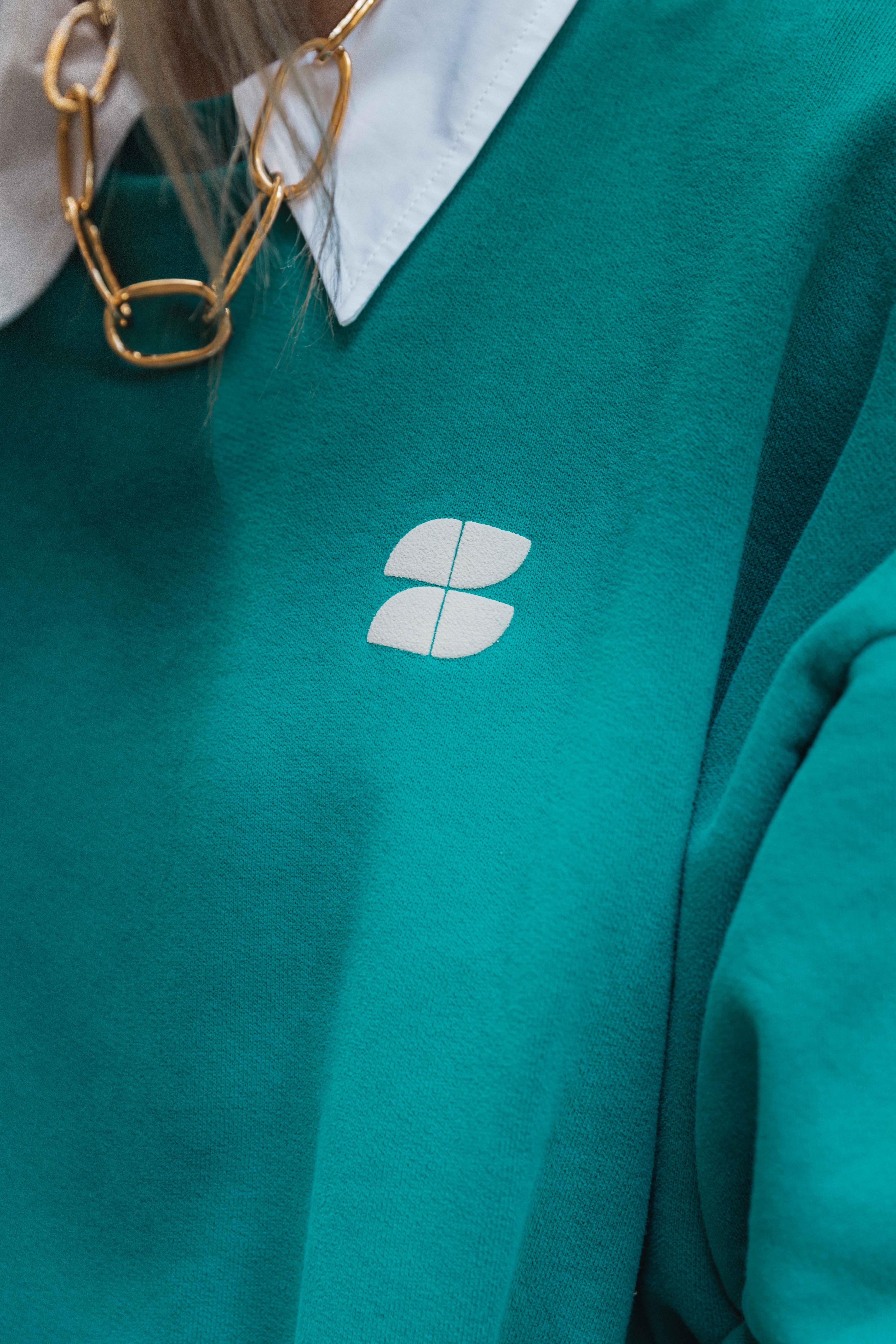 Sweat Lucky vert BIBI DICTIONARY BIG SWEATER BY BAR