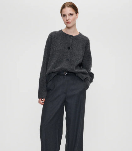 Gilet gris en laine W03-2034