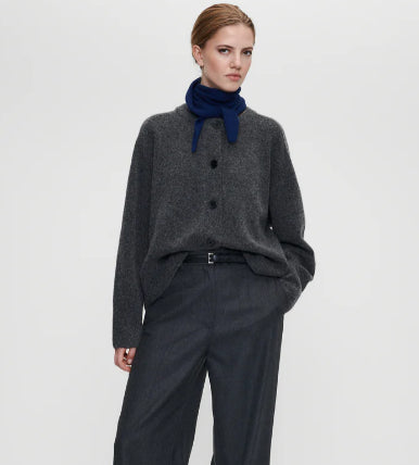 Gilet gris en laine W03-2034