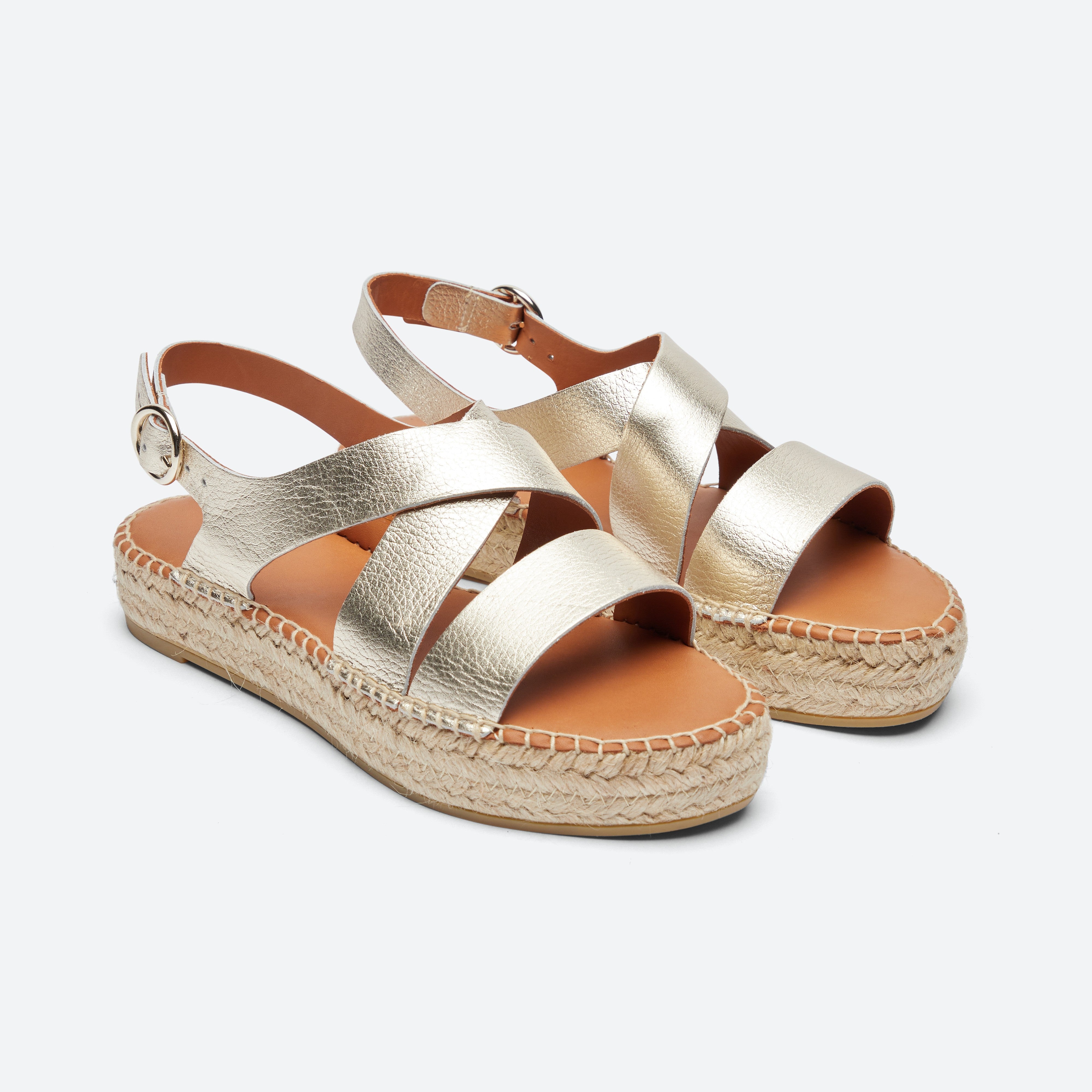 Espadrilles CHANTAL Doré ODAJE ex M MOUSTACHE