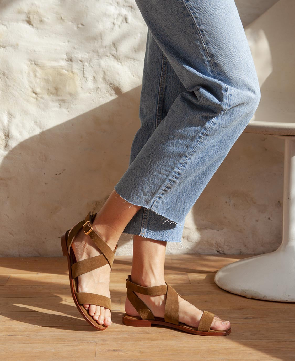 Sandale N° 202 Suède Ecorce RIVECOUR Reste T36 !