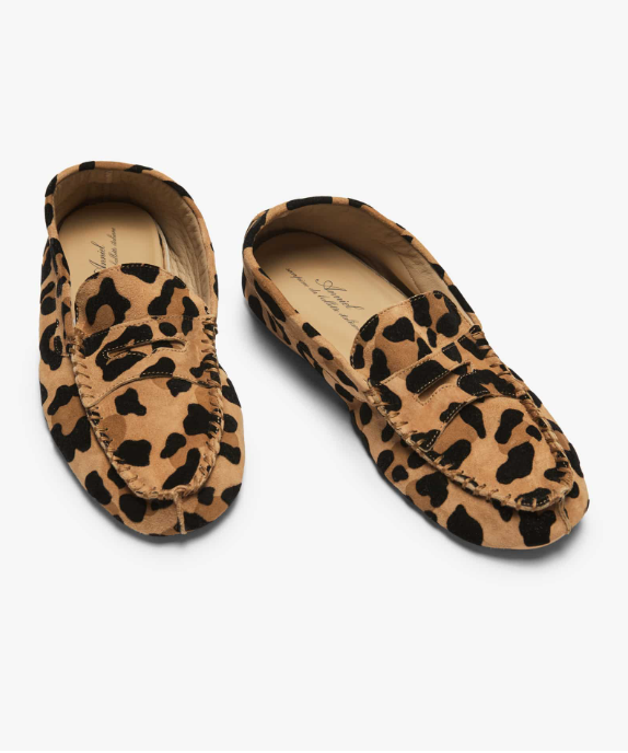 Moccassin N° 210 suède léopard ANNIEL