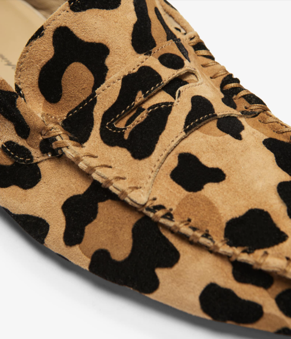 Moccassin N° 210 suède léopard ANNIEL