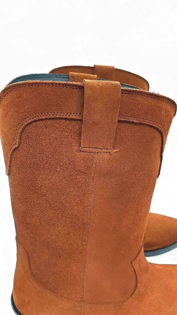 Botte SIGRID en veau velours cigare (marron) ANAKI