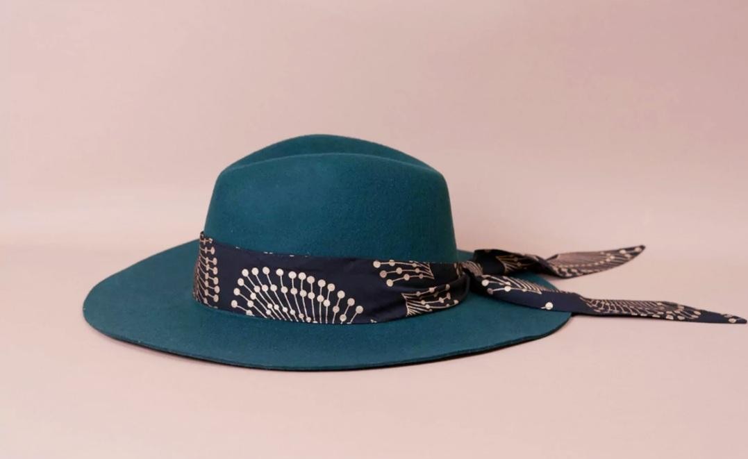 Chapeau en feutre en laine SASHA vert MARADJI