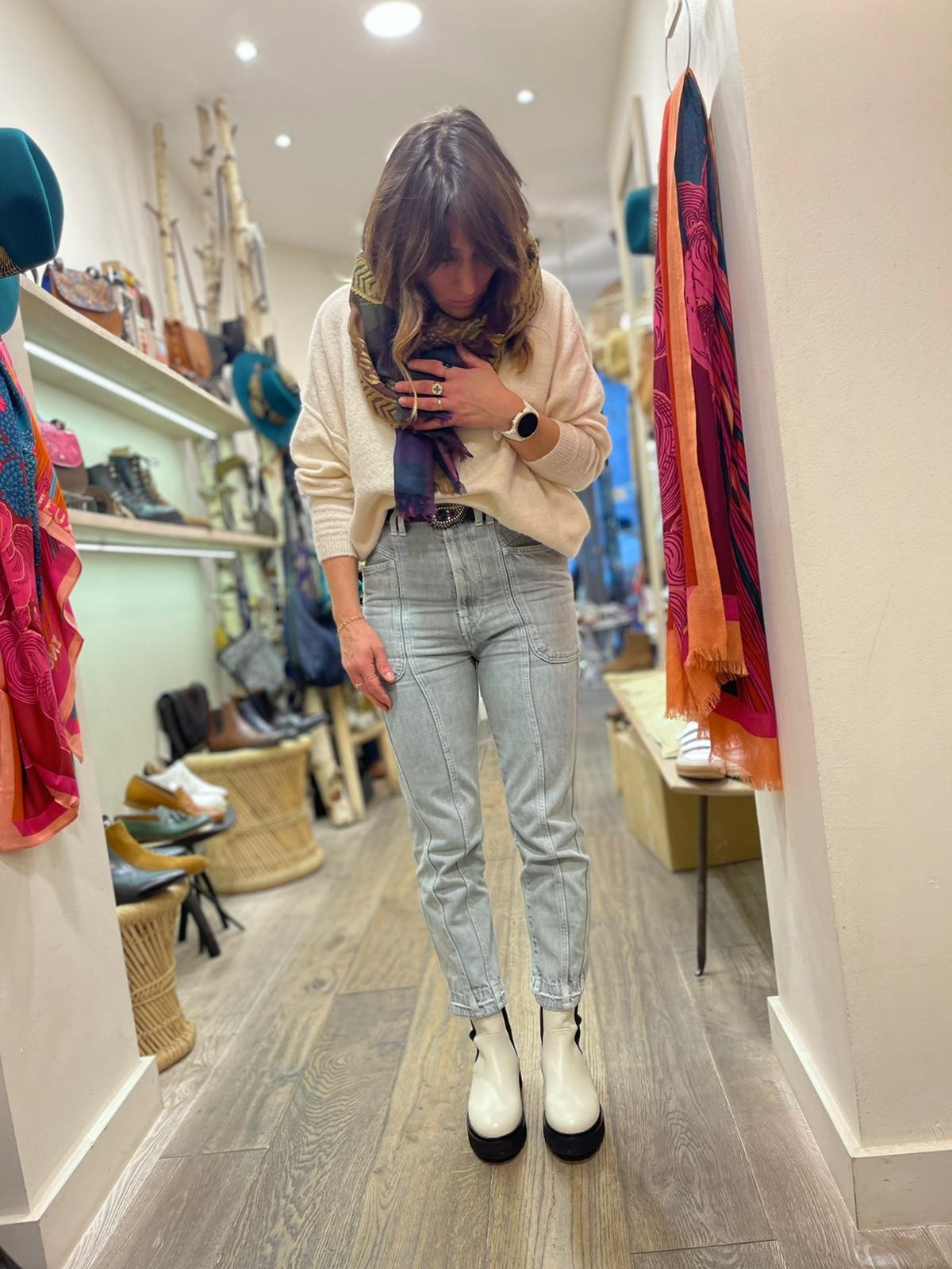 Bottine en cuir Off White JONNA ANAKI Dernières en 39 !