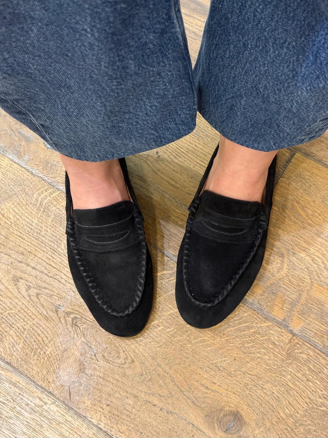 Mocassin Suède Noir N° 284 ANNIEL