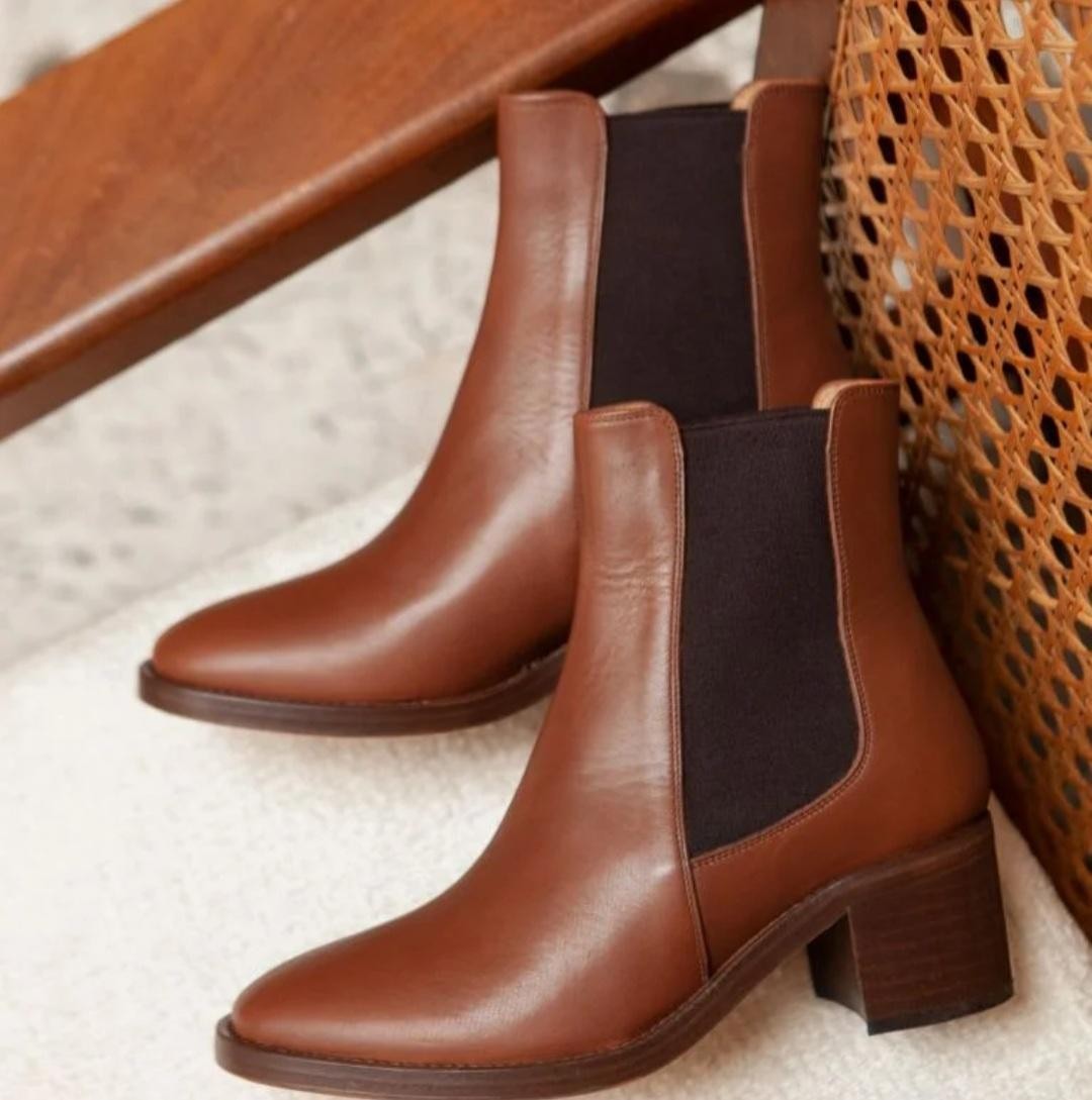 Bottine 289 Cuir Cognac RIVECOUR Dernière en T39 !