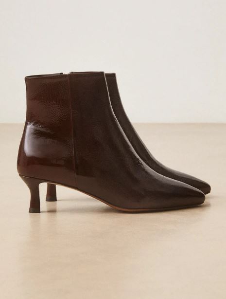 Bottines N° 421 Cuir vernis choco RIVECOUR