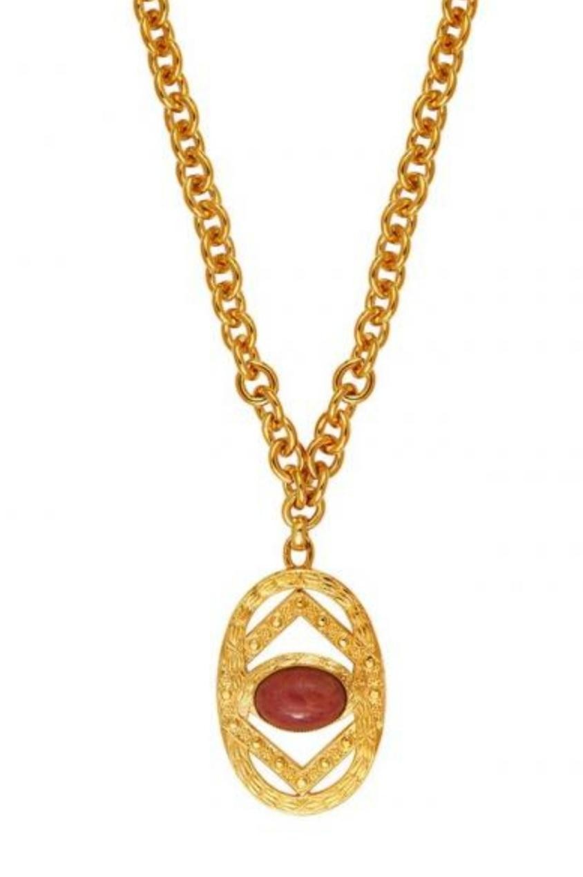 Collier Médaillon Rhodonite ALMERIA Dear Charlotte