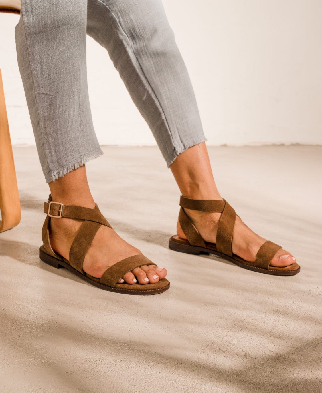 Sandale N° 202 Suède Ecorce RIVECOUR Reste T36 !