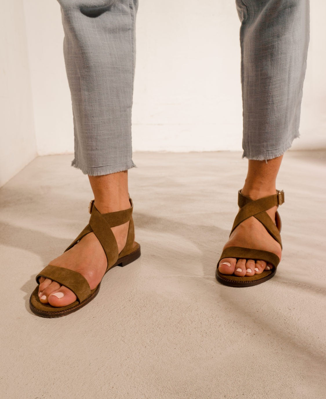 Sandale N° 202 Suède Ecorce RIVECOUR Reste T36 !