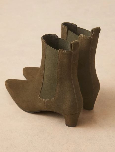 Bottine N° 525 Suede kaki RIVECOUR