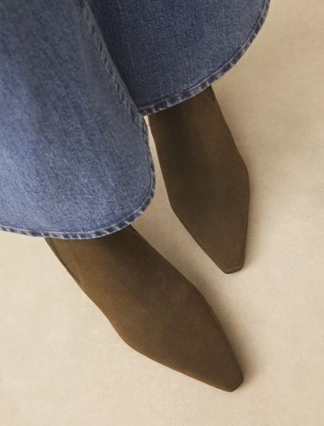 Bottine N° 525 Suede kaki RIVECOUR