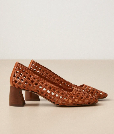 Escarpins N°528 Cuir Cognac RIVECOUR