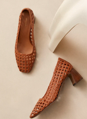Escarpins N°528 Cuir Cognac RIVECOUR
