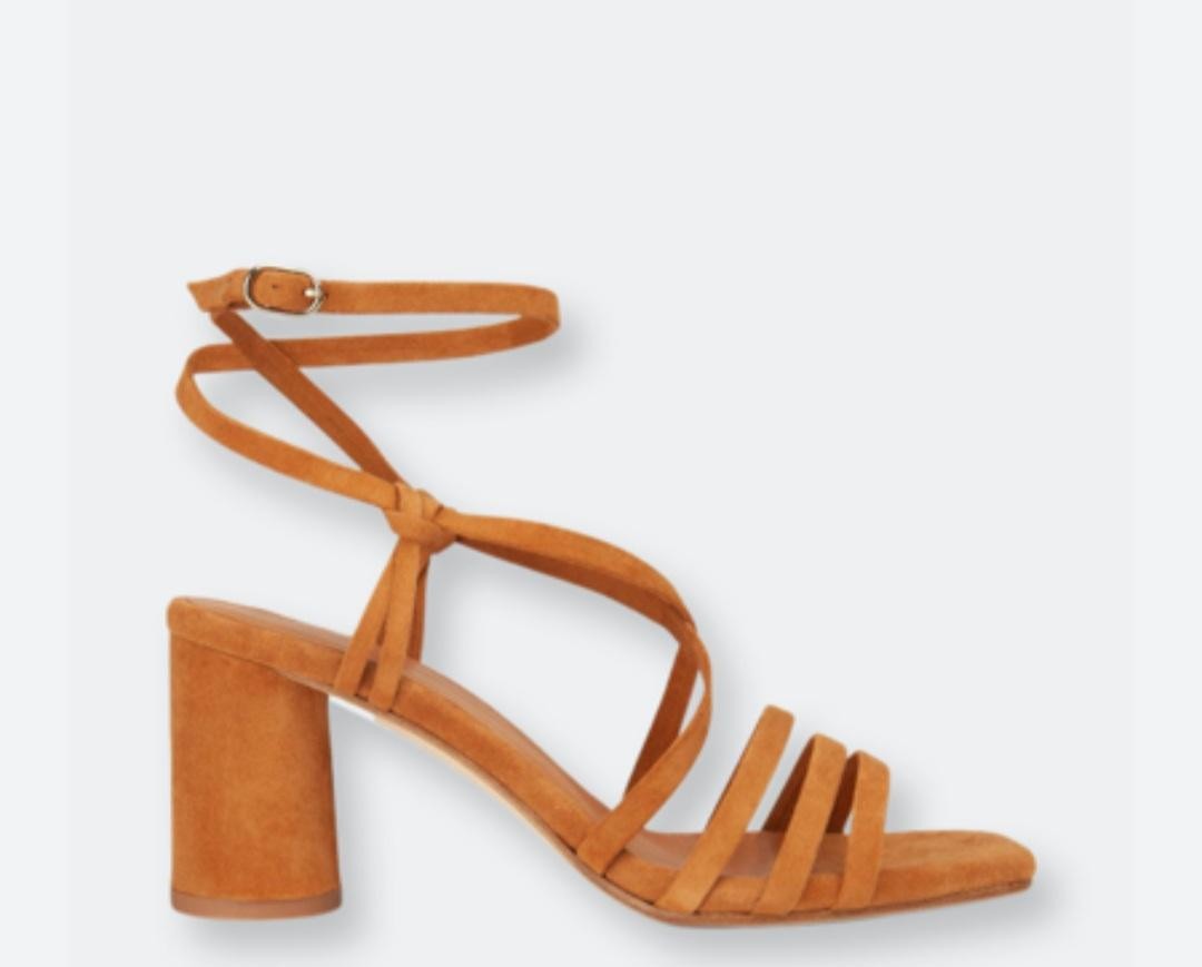 Sandale à talon CHICOREE en Daim Camel ANAKI Reste T40 !