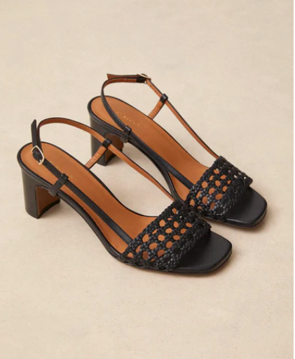 Sandale N°592 Cuir Noir RIVECOUR