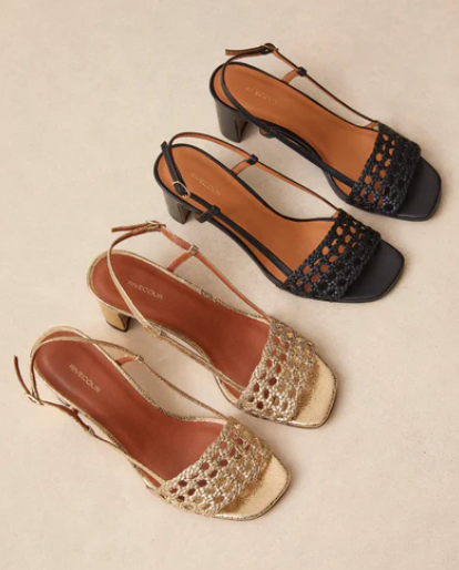 Sandale N°592 Cuir Noir RIVECOUR