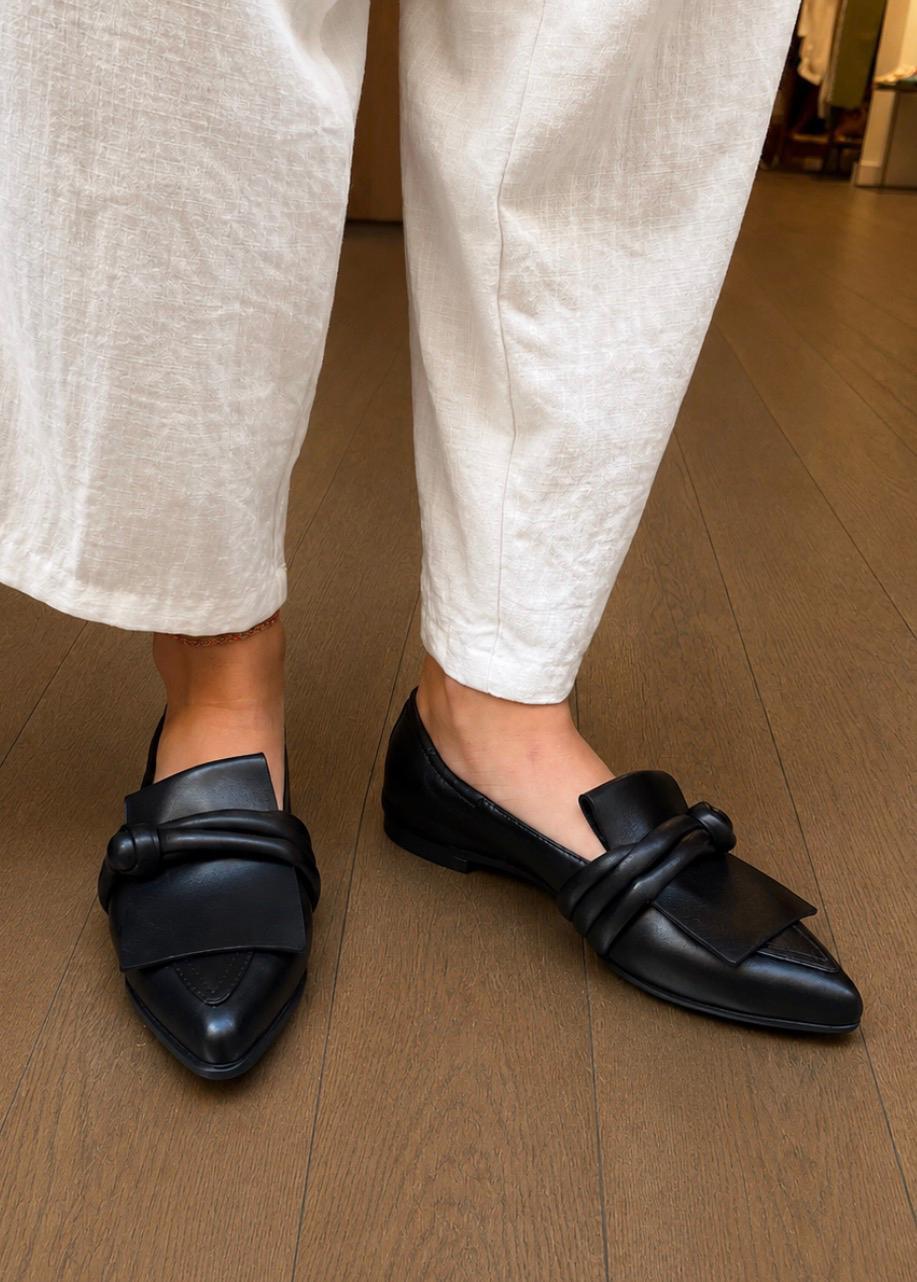 Mocassin noir N° 62 201 LORENA PAGGI (Italy)