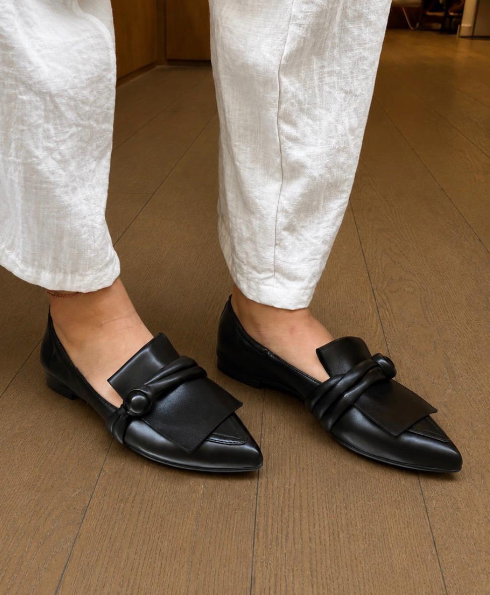Mocassin noir N° 62 201 LORENA PAGGI (Italy)