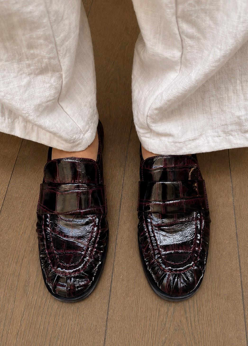 Mocassin Vernis Bordeaux N° 62 305 LORENA PAGGI (Italy)