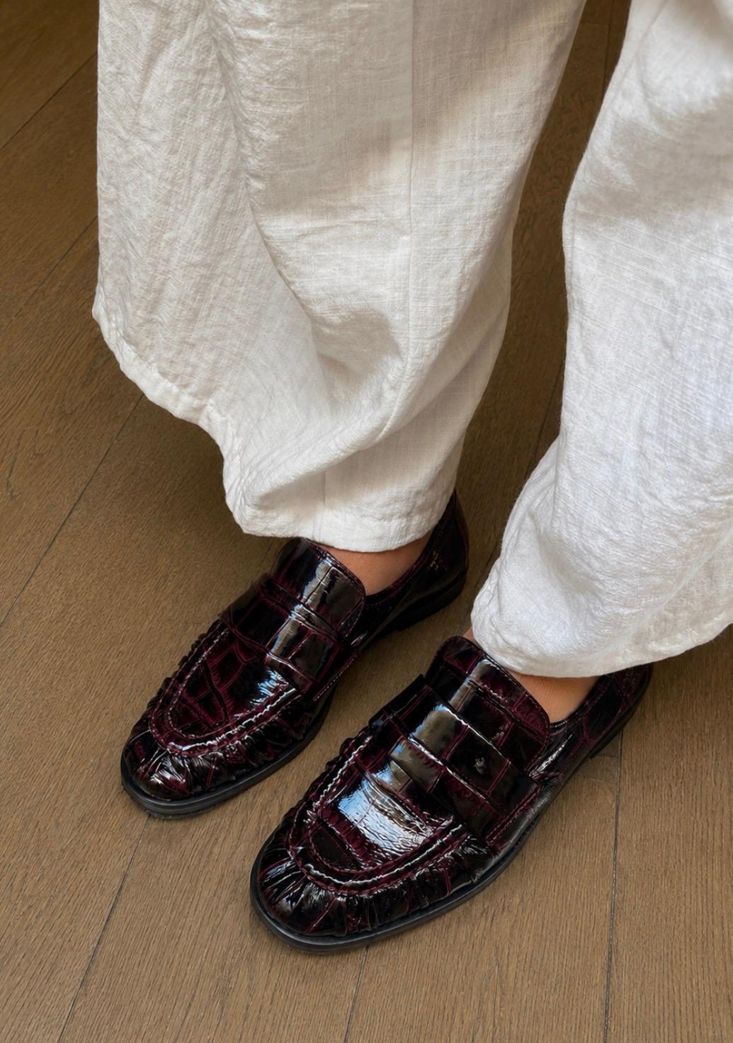 Mocassin Vernis Bordeaux N° 62 305 LORENA PAGGI (Italy)